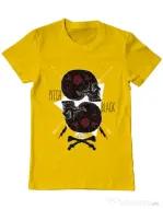 Tricou ADLER barbat Pitch black Galben