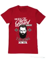 Tricou ADLER barbat Look me in the beard Rosu