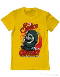 Tricou ADLER barbat The space odyssey Galben
