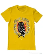 Tricou ADLER barbat Black wings Galben