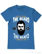 Tricou ADLER barbat The beard choice Albastru azuriu