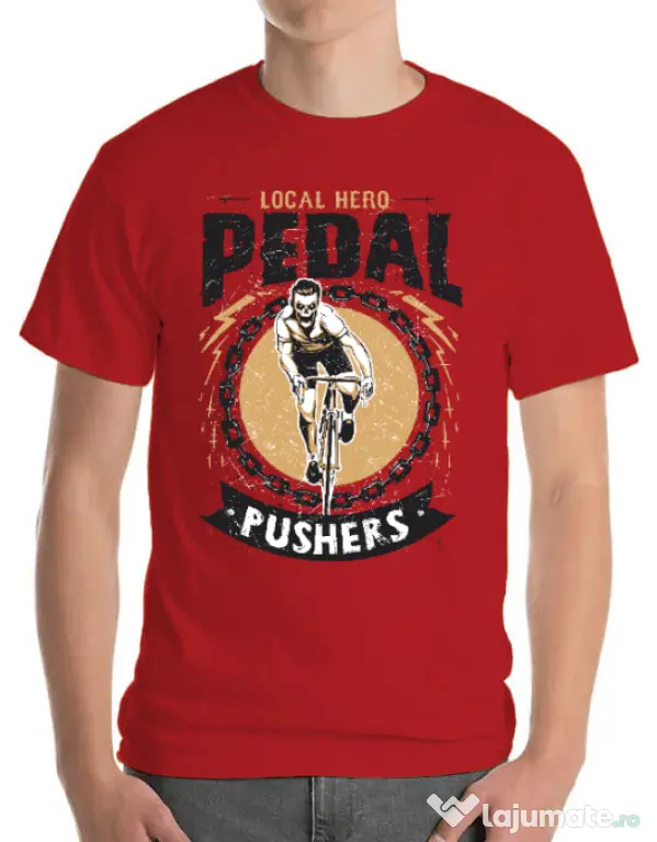 Tricou ADLER barbat Pedal pushers Rosu