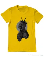 Tricou ADLER barbat Skull King Galben
