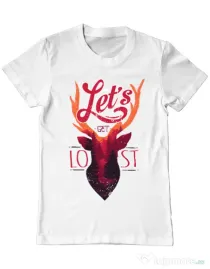 Tricou ADLER barbat Lets get lost Alb