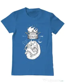 Tricou ADLER barbat Flames Albastru azuriu