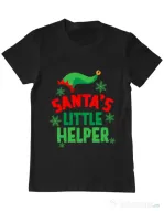 Tricou ADLER barbat Santas little helper Negru
