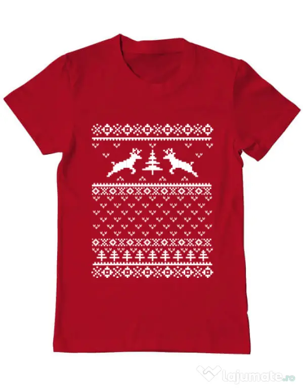 Tricou ADLER barbat Ugly sweater Rosu