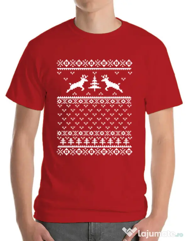 Tricou ADLER barbat Ugly sweater Rosu