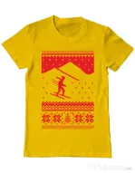 Tricou ADLER barbat Ski trip Galben