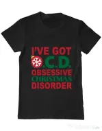 Tricou ADLER barbat Obsessive Christmas Disorder Negru