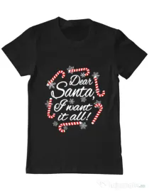 Tricou ADLER barbat Dear santa Negru