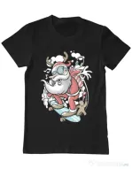Tricou ADLER barbat Skater Santa Negru
