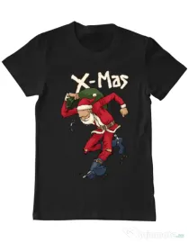 Tricou ADLER barbat Santa Skank Kid Negru