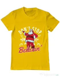 Tricou ADLER barbat Dont stop believin Galben