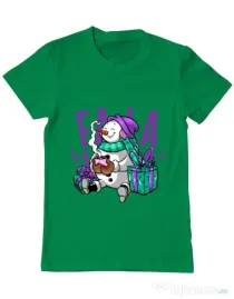 Tricou ADLER barbat Christmas Carol Verde mediu