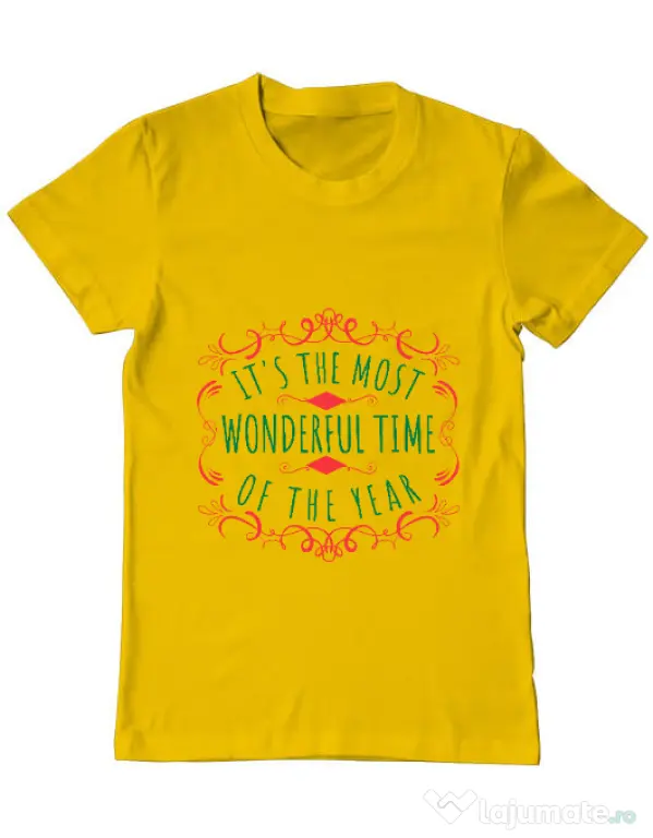 Tricou ADLER barbat Most wonderful time Galben