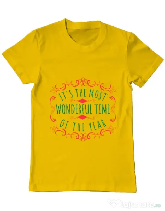 Tricou ADLER barbat Most wonderful time Galben