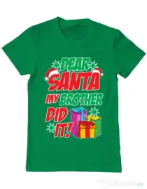 Tricou ADLER barbat My brother did it Verde mediu