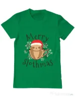 Tricou ADLER barbat Merry slothmas Verde mediu