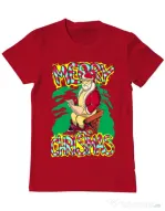 Tricou ADLER barbat Naughty Santa Rosu