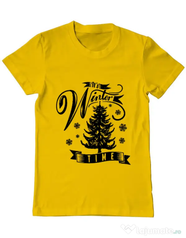 Tricou ADLER barbat Winter time Galben