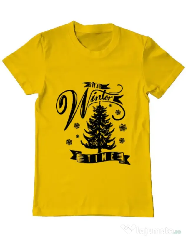 Tricou ADLER barbat Winter time Galben
