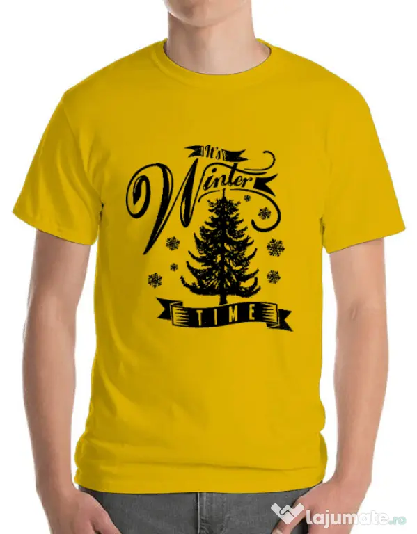Tricou ADLER barbat Winter time Galben