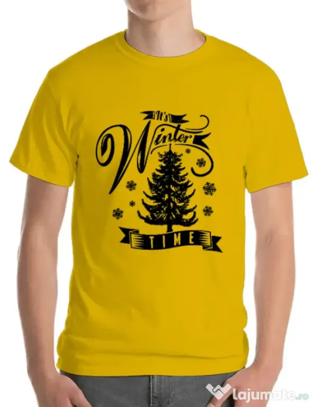 Tricou ADLER barbat Winter time Galben