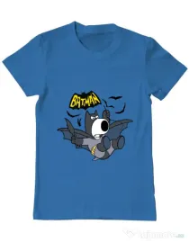 Tricou ADLER barbat Bat Brian Albastru azuriu
