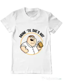 Tricou ADLER barbat Drink til she is hot Alb