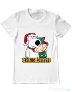 Tricou ADLER barbat Friends forever Alb