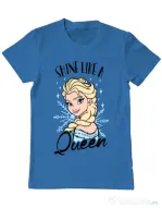 Tricou ADLER barbat Shine like a queen Albastru azuriu