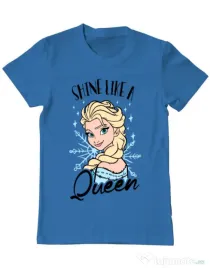 Tricou ADLER barbat Shine like a queen Albastru azuriu