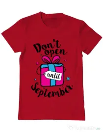 Tricou ADLER barbat Dont open until September Rosu