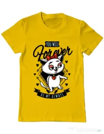 Tricou ADLER barbat Forever my always Galben