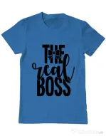 Tricou ADLER barbat The real boss Albastru azuriu
