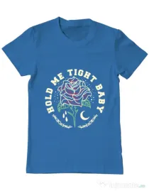 Tricou ADLER barbat Hold me tight Albastru azuriu