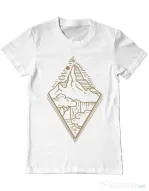 Tricou ADLER barbat Mountain waterfall Alb