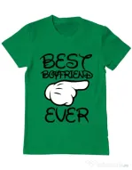 Tricou ADLER barbat Best boyfriend ever Verde mediu