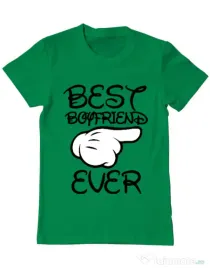 Tricou ADLER barbat Best boyfriend ever Verde mediu