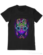 Tricou ADLER barbat Flower helmet Negru