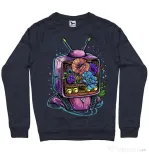 Bluza ADLER barbat Flower television Denim inchis