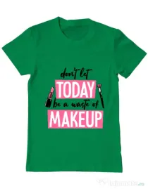 Tricou ADLER barbat A waste of makeup Verde mediu