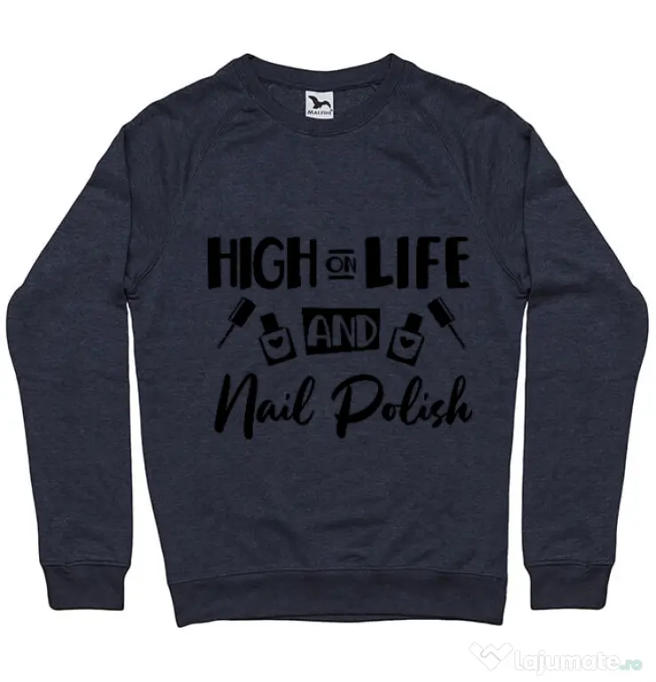 Bluza ADLER barbat High on life Denim inchis