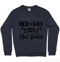 Bluza ADLER barbat High on life Denim inchis