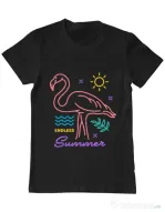Tricou ADLER barbat Flamingo endless summer Negru