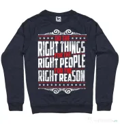 Bluza ADLER barbat Do the right things Denim inchis 