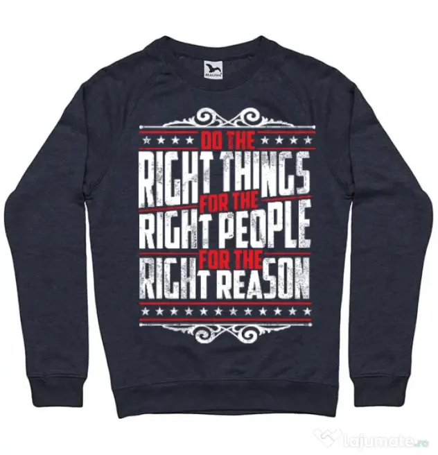 Bluza ADLER barbat Do the right things Denim inchis