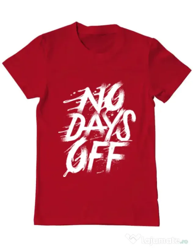 Tricou ADLER barbat No days off Rosu