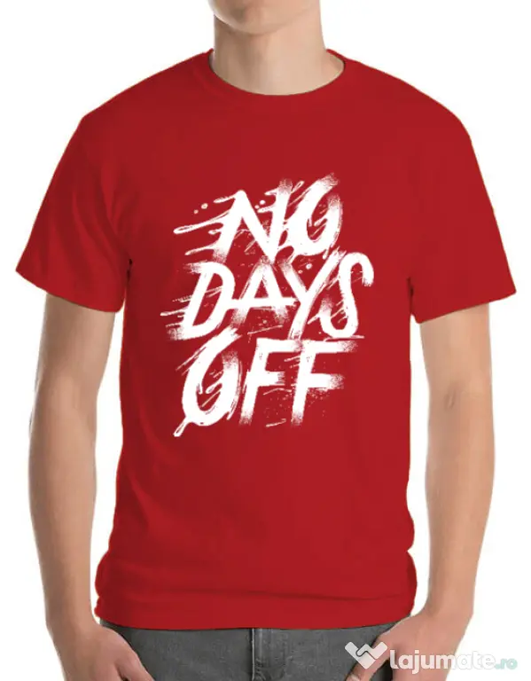 Tricou ADLER barbat No days off Rosu